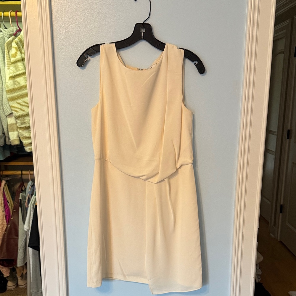 Halston Heritage Cream Mini Dress
